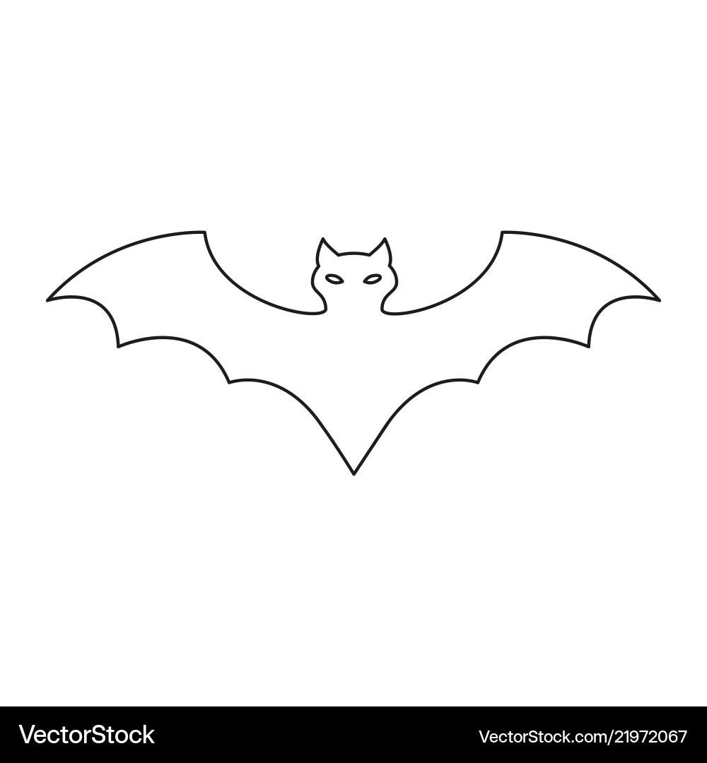 Bat of icon the halloween evil blood Bat of icon the halloween evil blood vector image