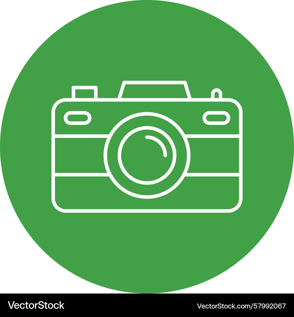 Camera line multi circle Vector Image