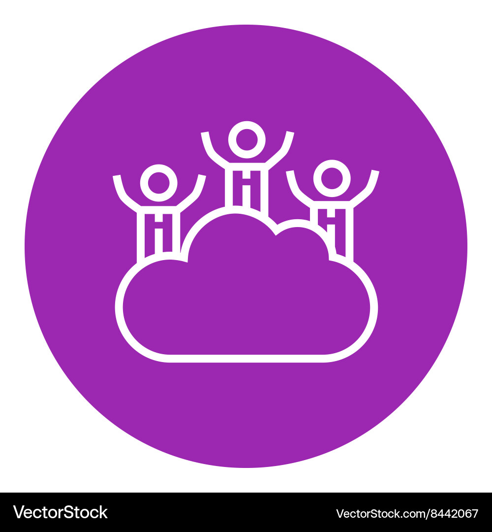 Cloud computing line icon Vector Image