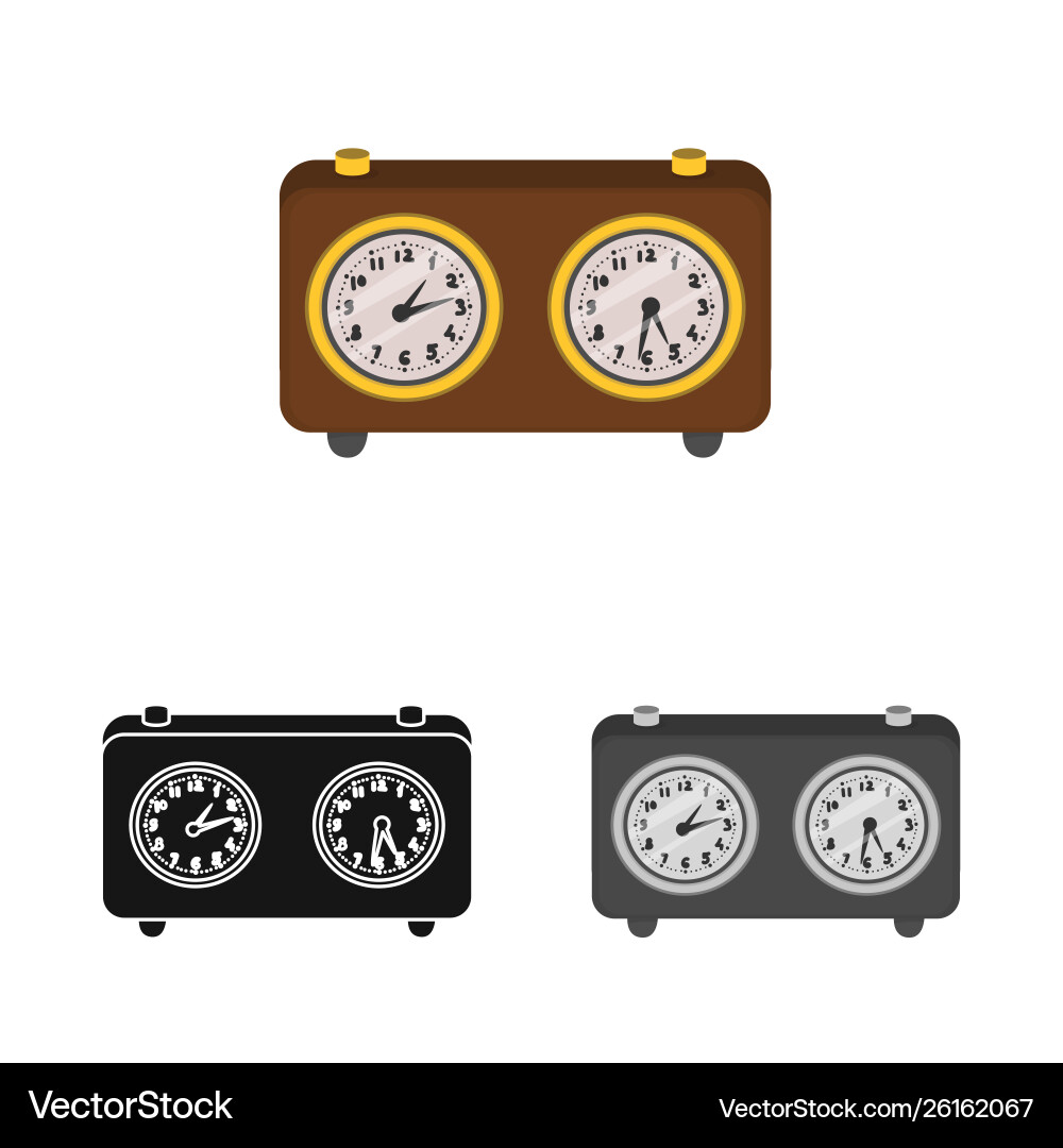 Design clock and timer sign collection vector image