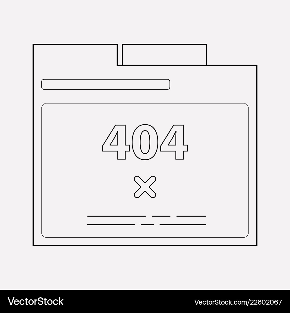 Error page icon line element Error page icon line element vector image