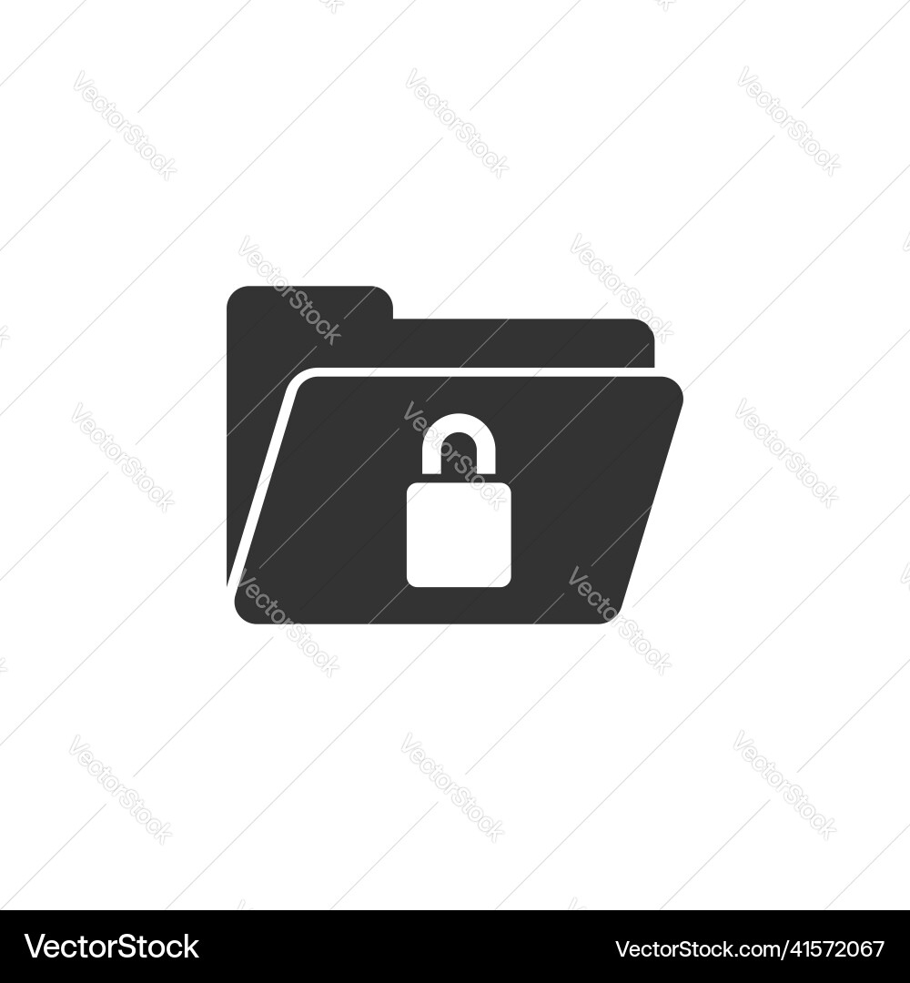 Files folder permission icon in flat style Files folder permission icon in flat style vector image