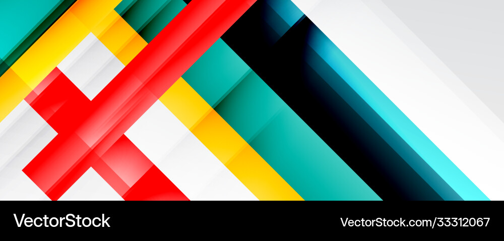 Geometric abstract backgrounds with shadow lines Vector Image