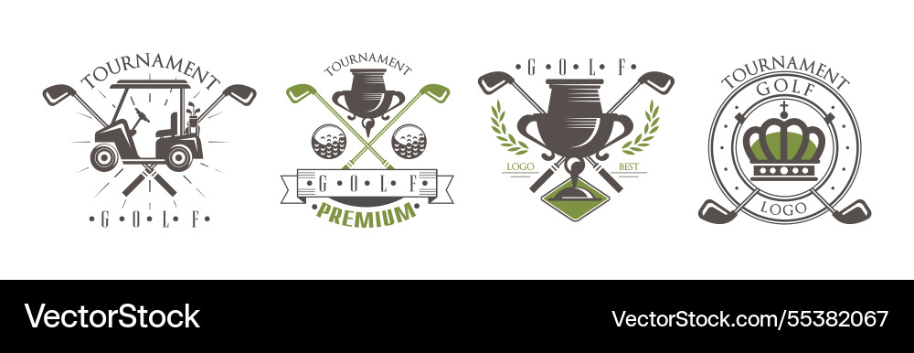 Golf club logo and label design set Golf club logo and label design set Vector Image