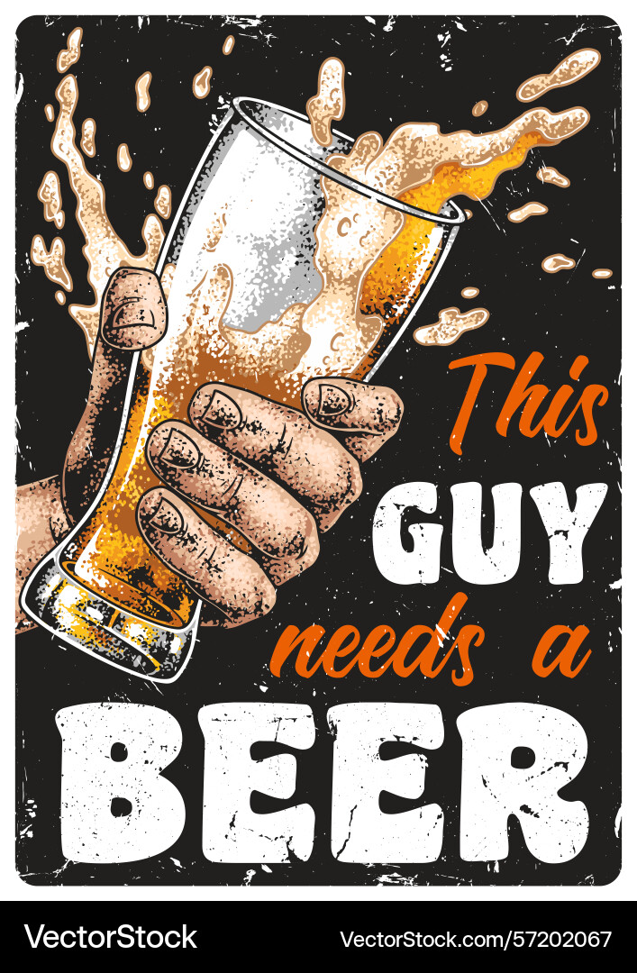 Guy enjoying a refreshing beer with enthusiasm Guy enjoying a refreshing beer with enthusiasm Vector Image