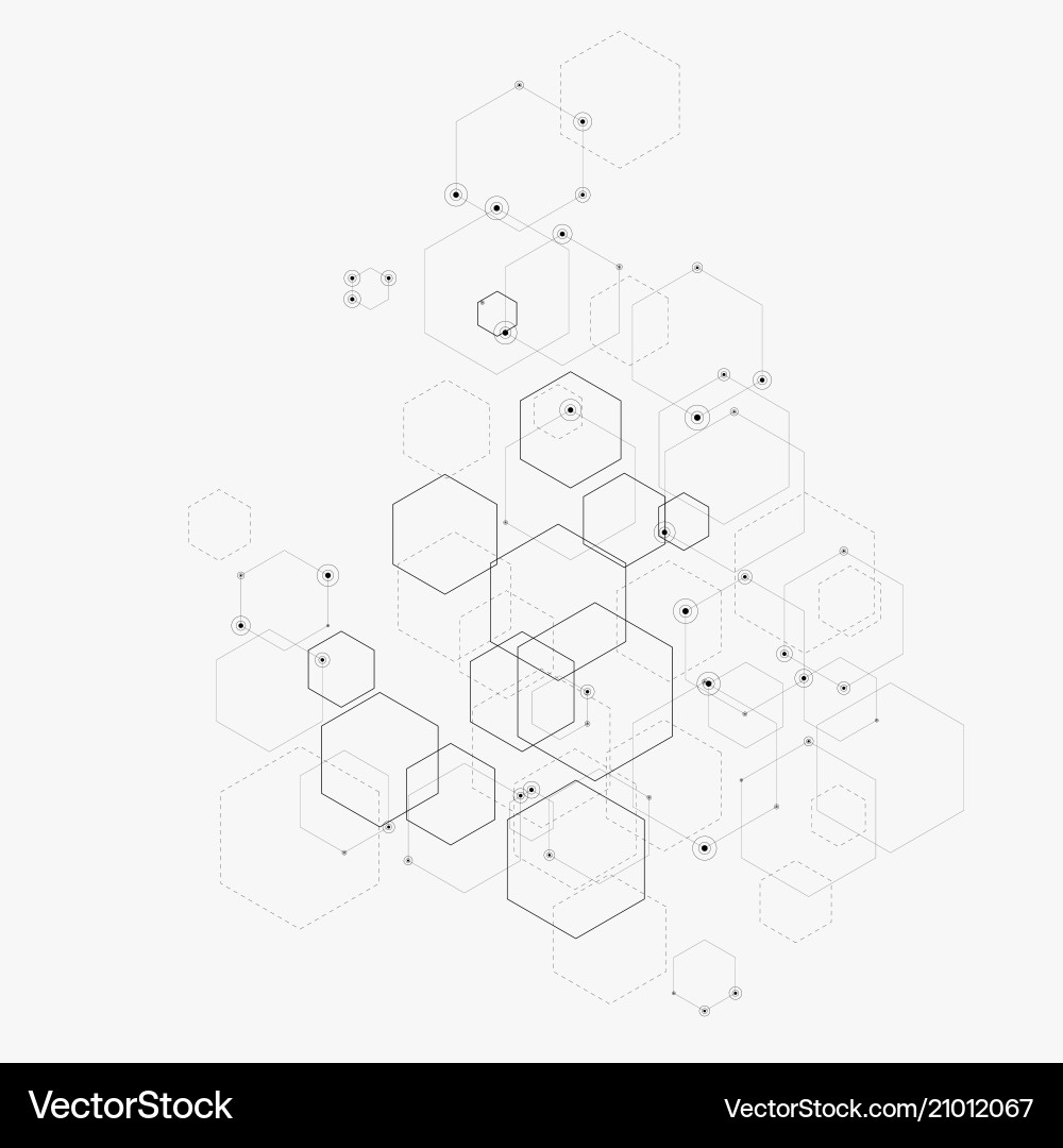 Hexagonal Geometric Pattern vector image