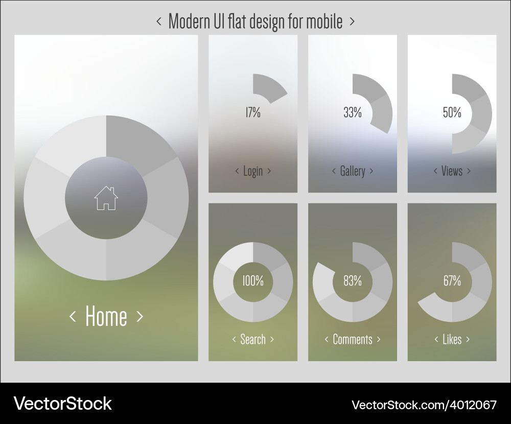 Moder ui flat design blurred pattern vector image