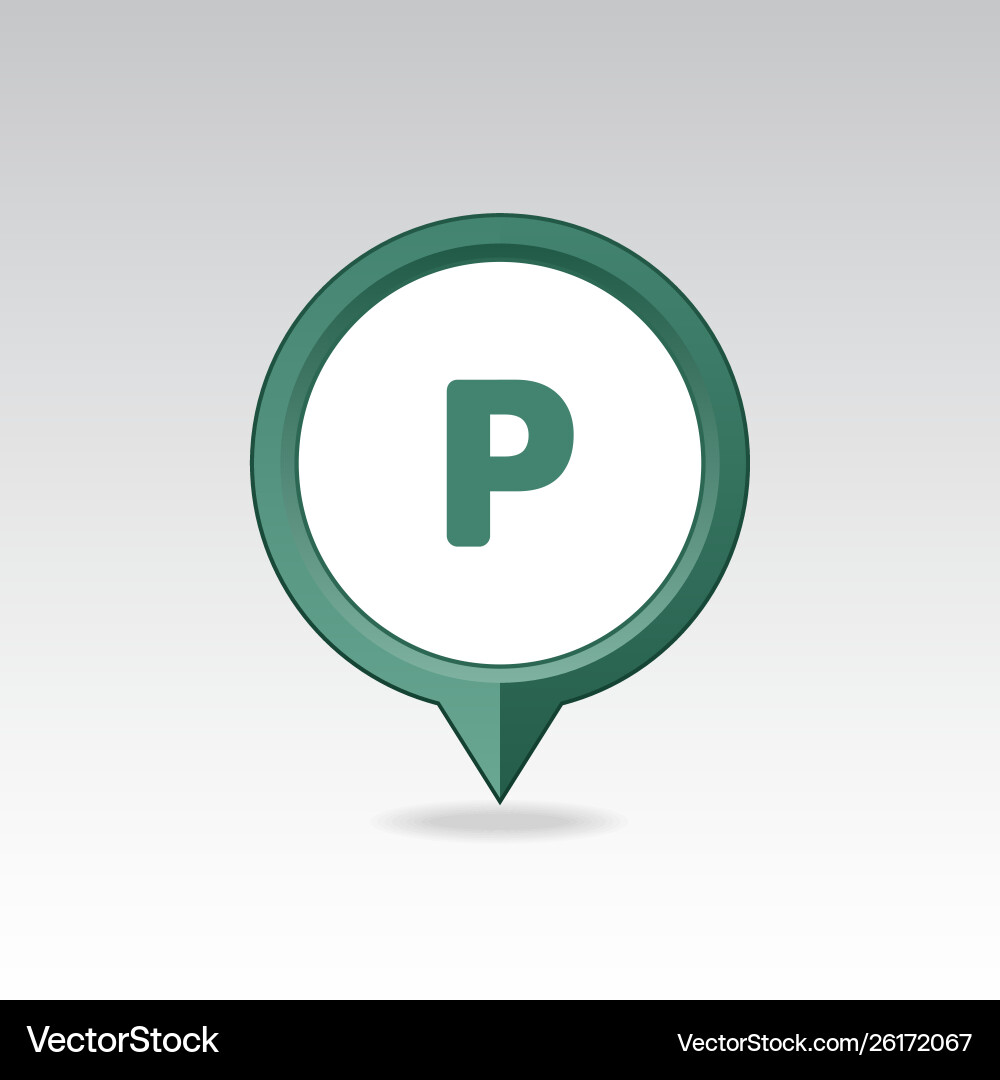 Parking pin map icon pointer markers Parking pin map icon pointer markers vector image