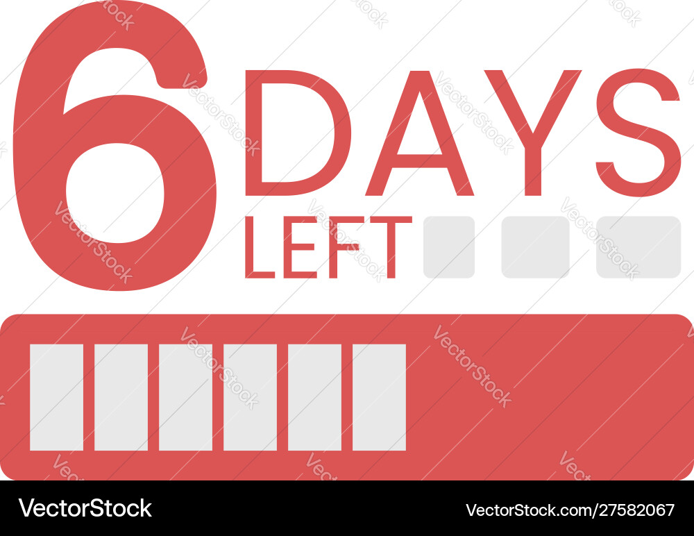 Sale banner with countdown numbers and text days Vector Image