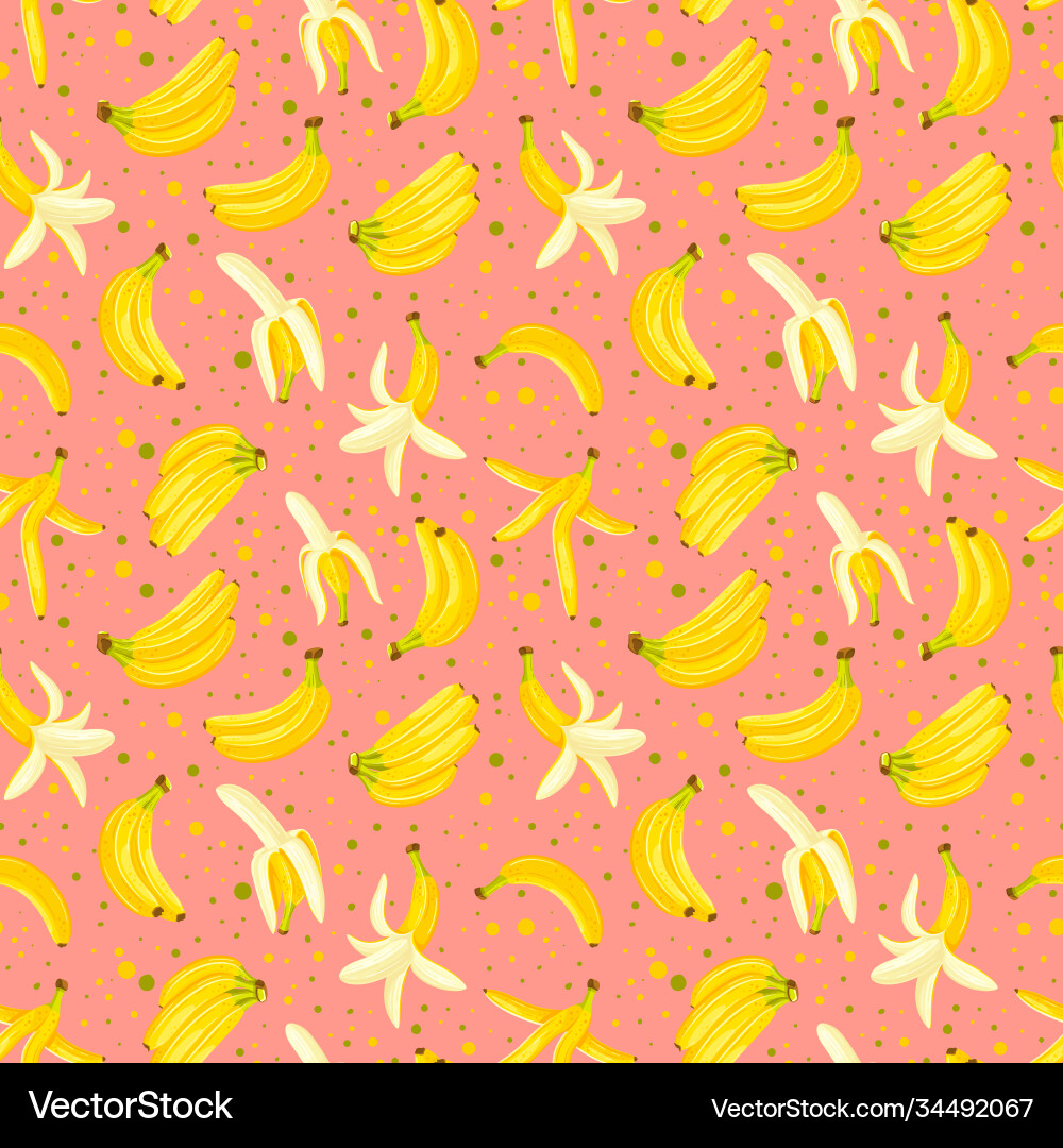 Seamless pattern with a set bananas Seamless pattern with a set bananas vector image