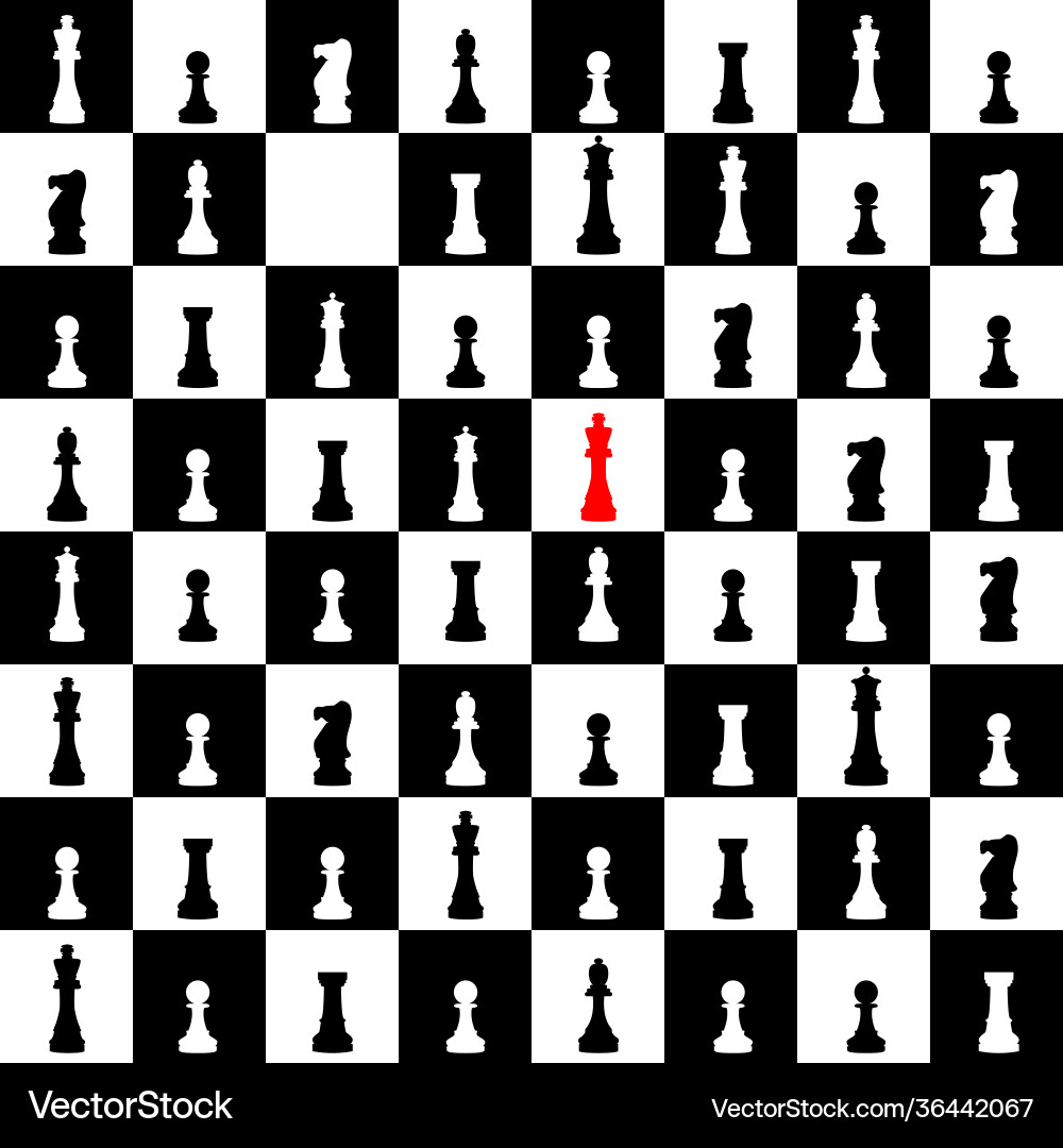 Seamless pattern with chess figures Seamless pattern with chess figures vector image