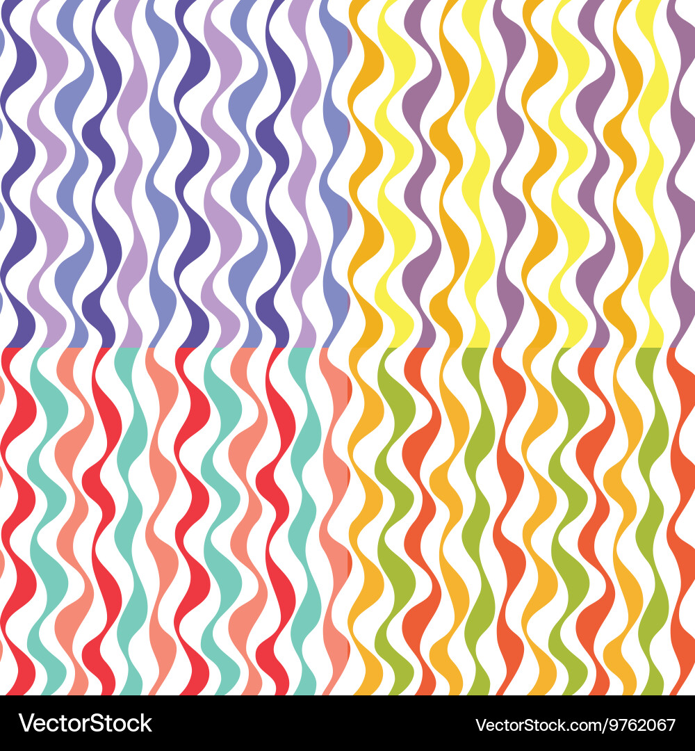 Set of seamless simple wave patterns Vector Image