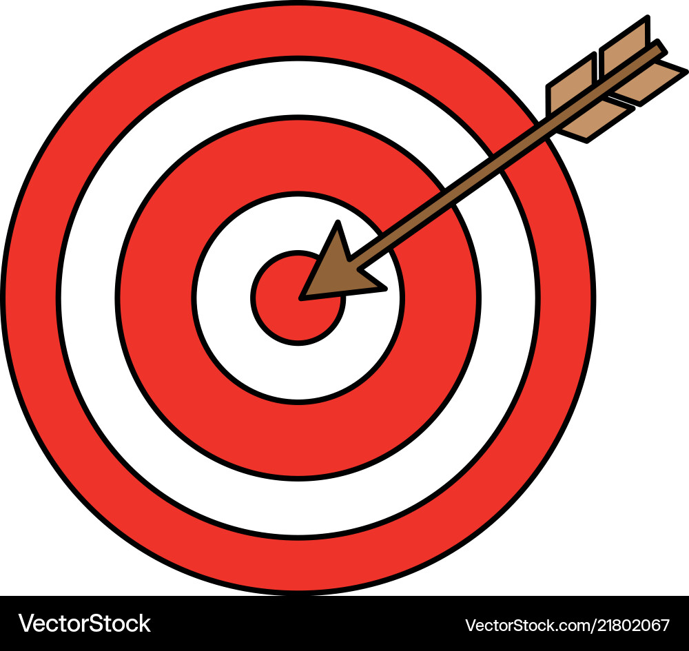 Target with arrow icon Vector Image
