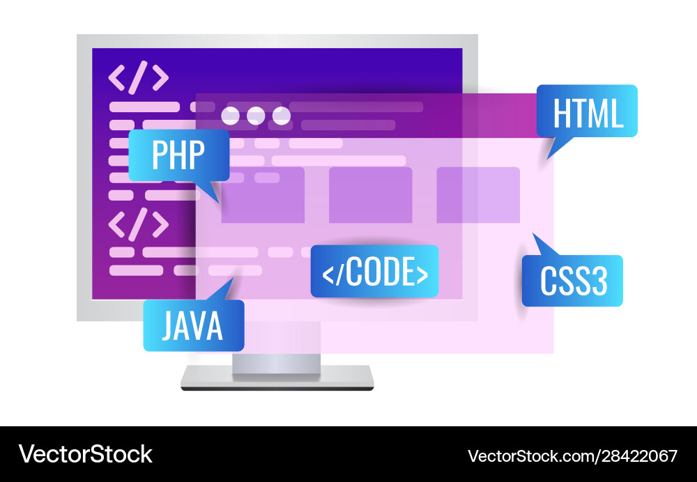 Website-Entwicklungsprogramm-Code-Symbol persönlich Website-Entwicklungsprogramm-Code-Symbol persönlich vektorbild