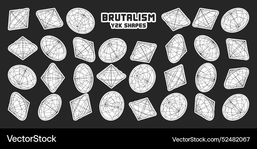 Wireframe lined shapes perspective mesh 3d grid Wireframe lined shapes perspective mesh 3d grid Vector Image