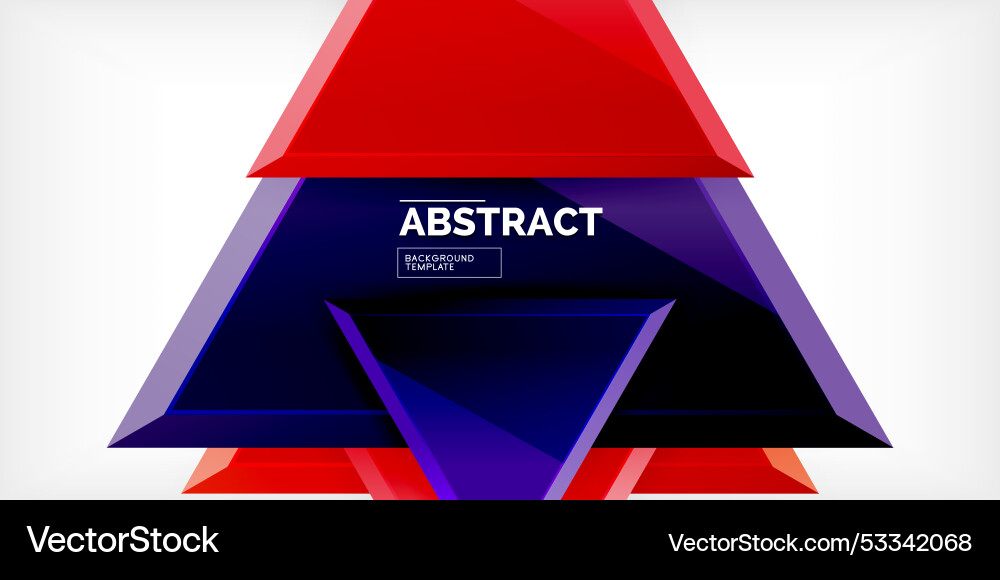 Abstract background - colorful triangles with 3d Abstract background - colorful triangles with 3d Vector Image