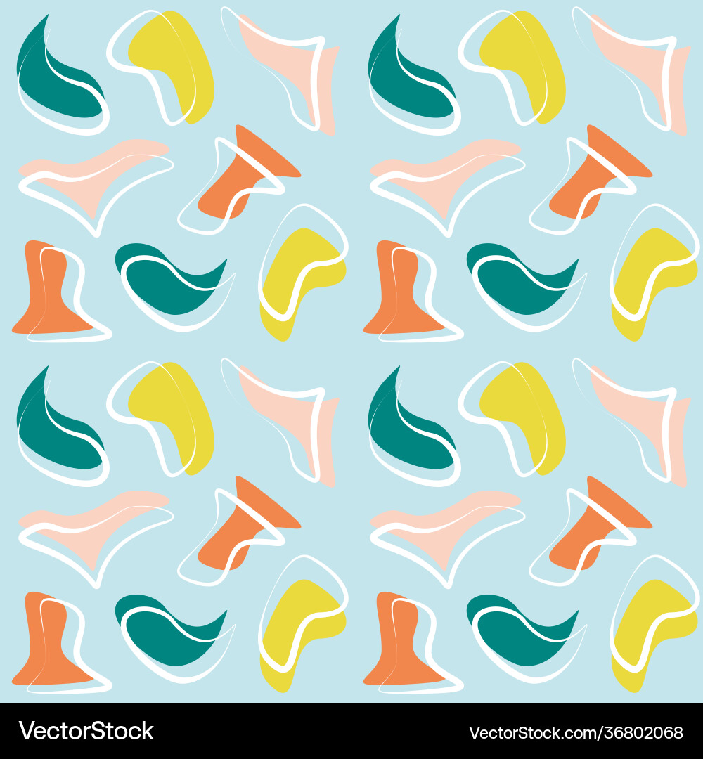 Abstract pattern colored spots and white outline Vector Image