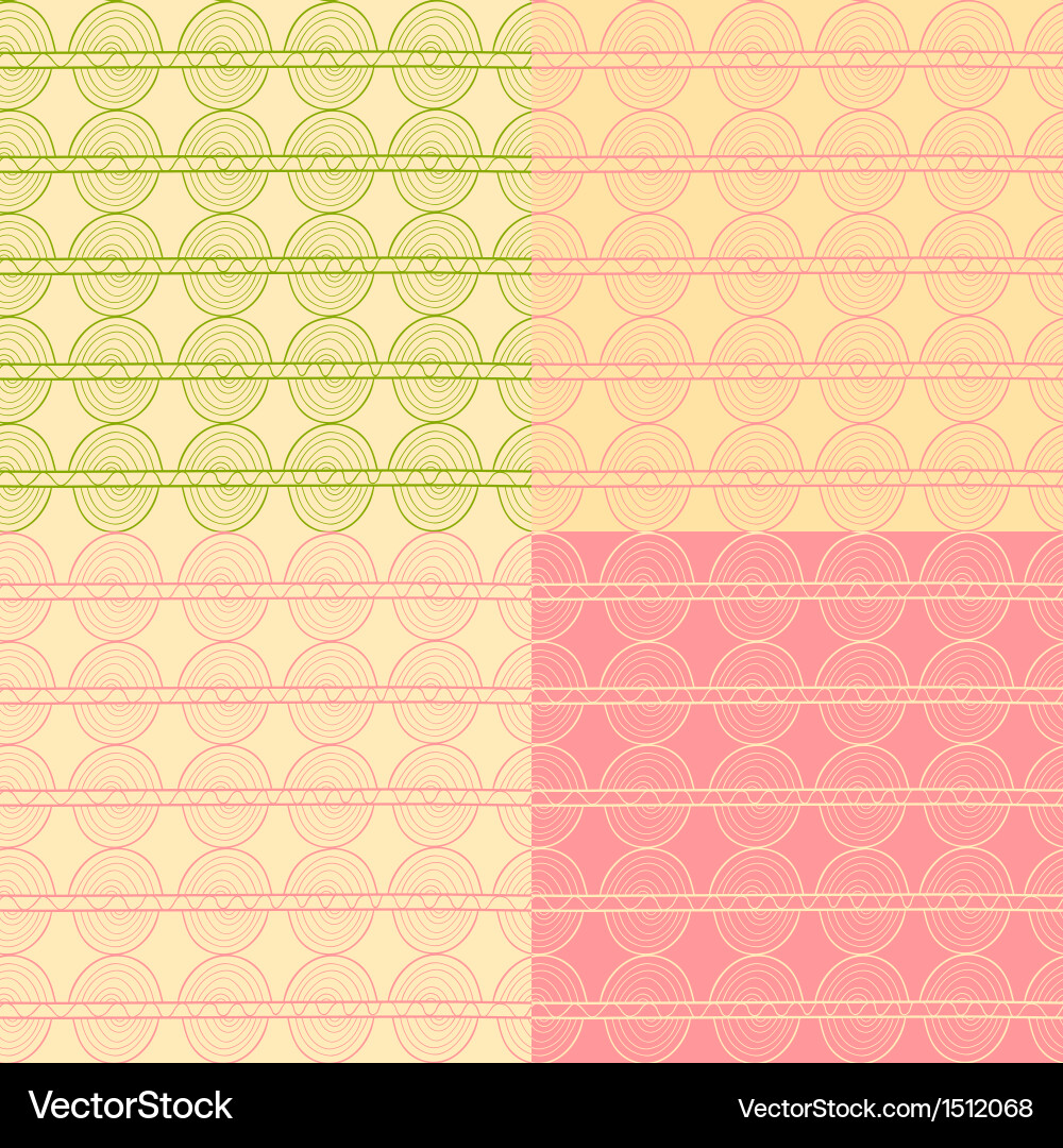 Abstract seamless pattern set in delicate colors Vector Image