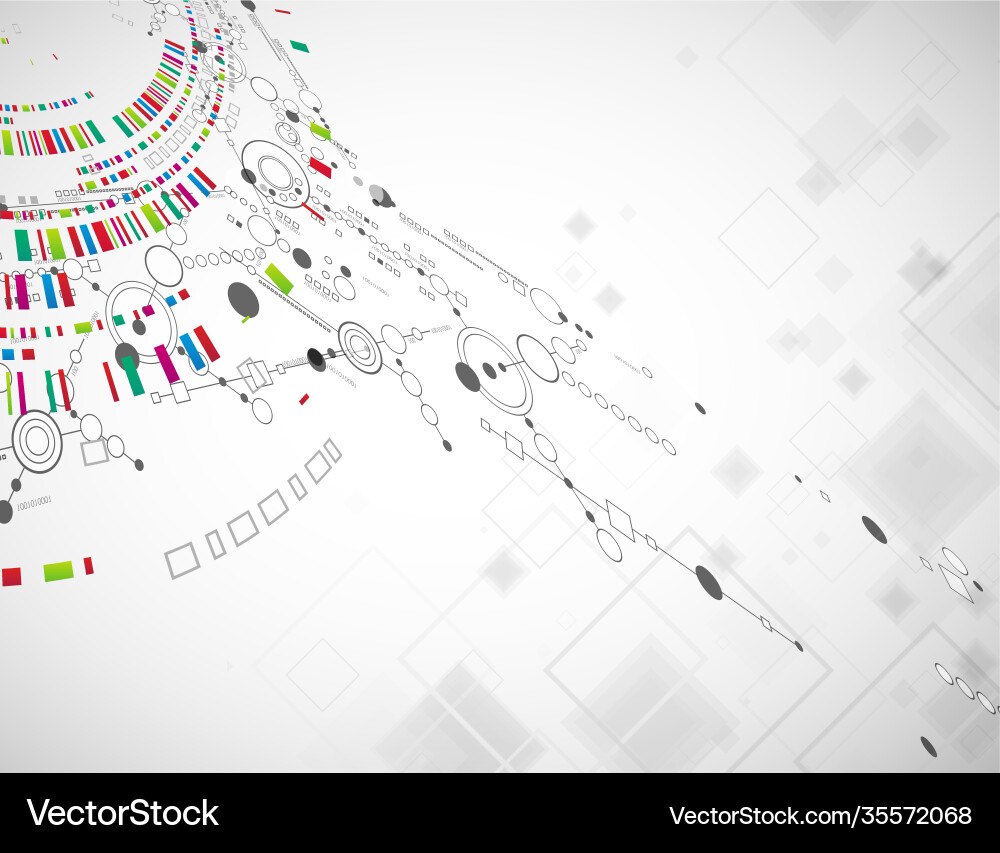 Abstract technological background with various Abstract technological background with various vector image