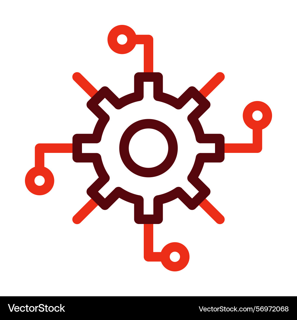 Automate thick line two color icons for personal vector image
