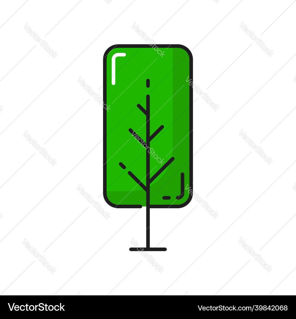 Baum grün Frühling Pflanze isoliert dünne Linie Icon Baum grün Frühling Pflanze isoliert dünne Linie Icon vektorbild