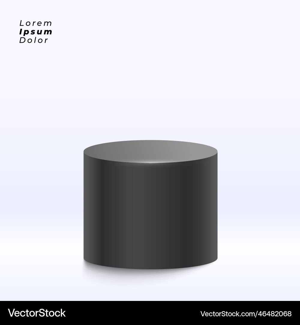 Black display stand on studio background Vector Image