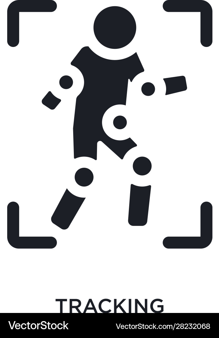 Black tracking isolated icon simple element from vector image