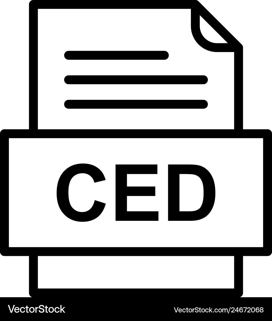 Ced file document icon Vector Image