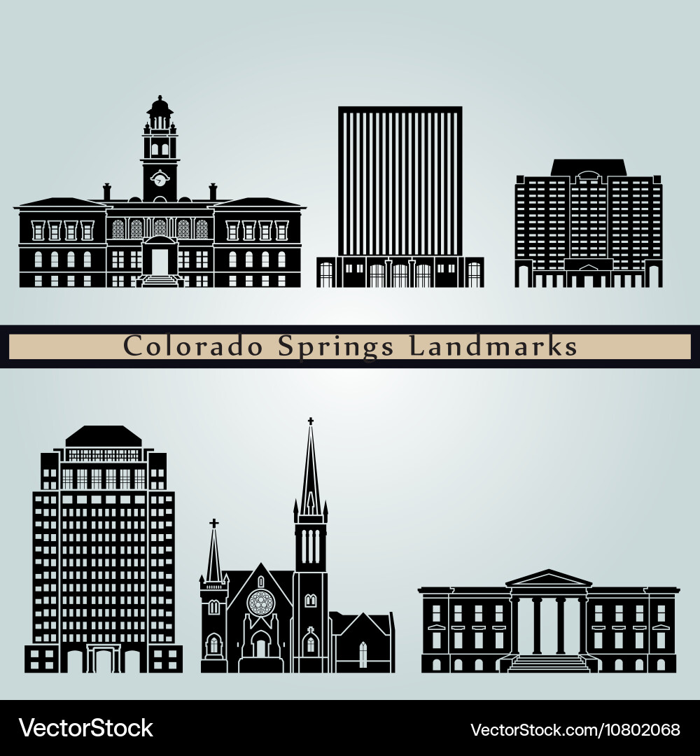 Colorado Springs Skyline Vector Image