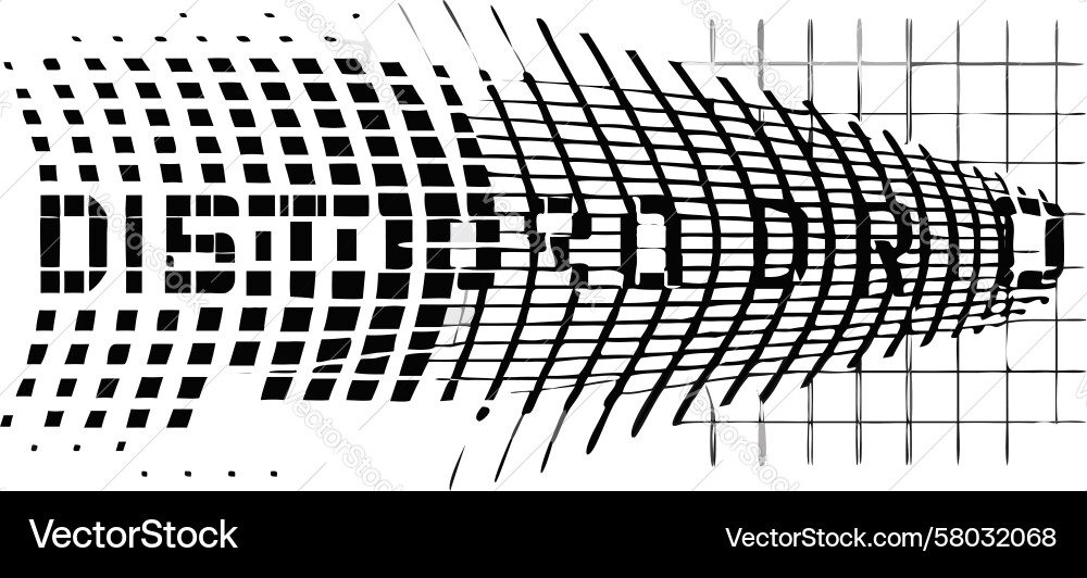 Distorted Text Effect - DRD Vector Image