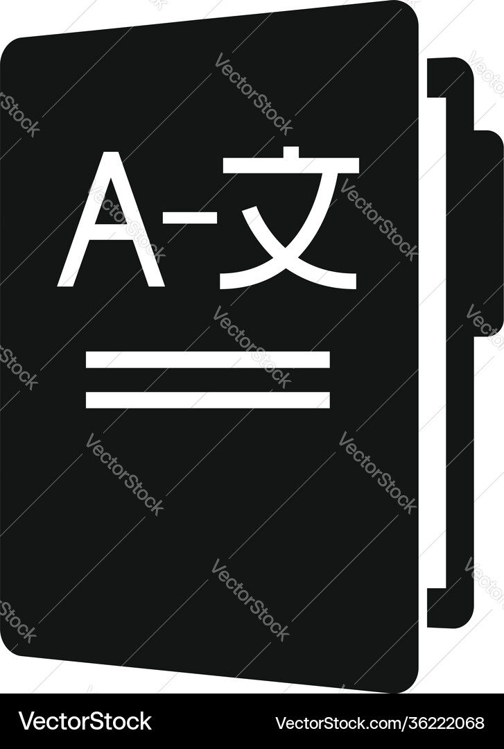 Folder translator icon simple style Folder translator icon simple style vector image