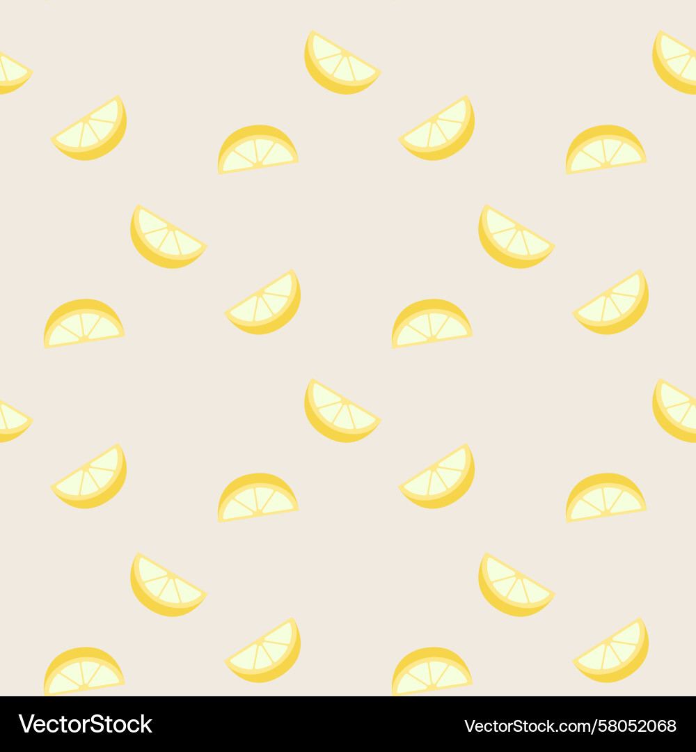 Lemon Slice Pattern Vector Image