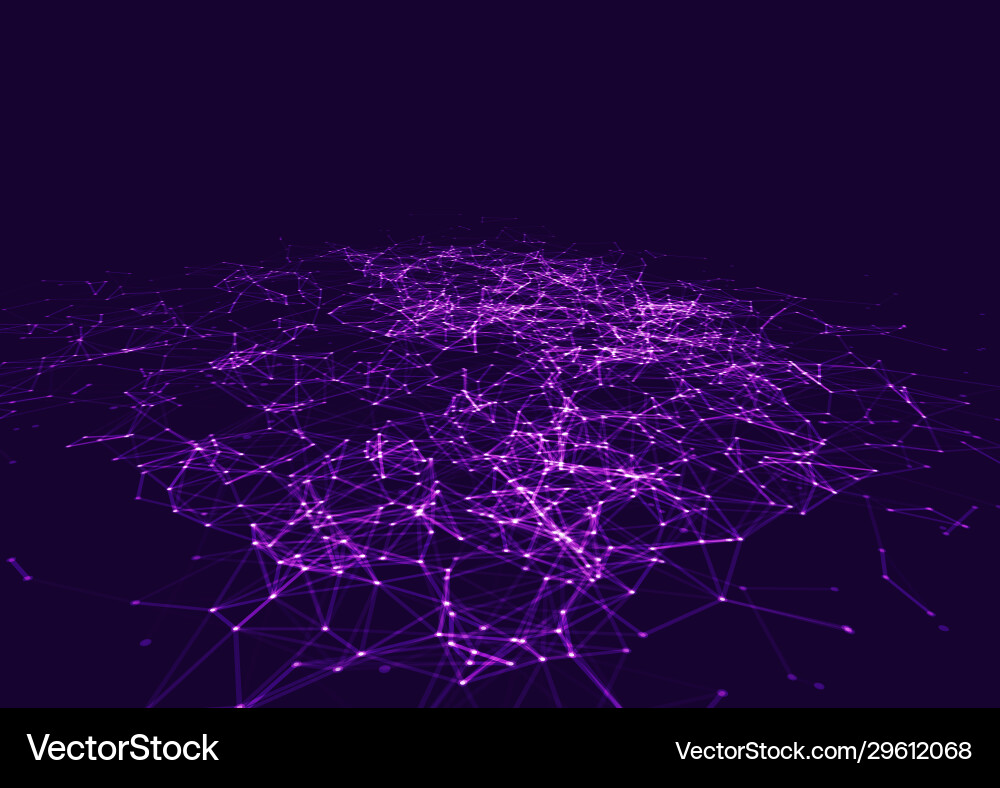 Low poly plexus design background Vector Image