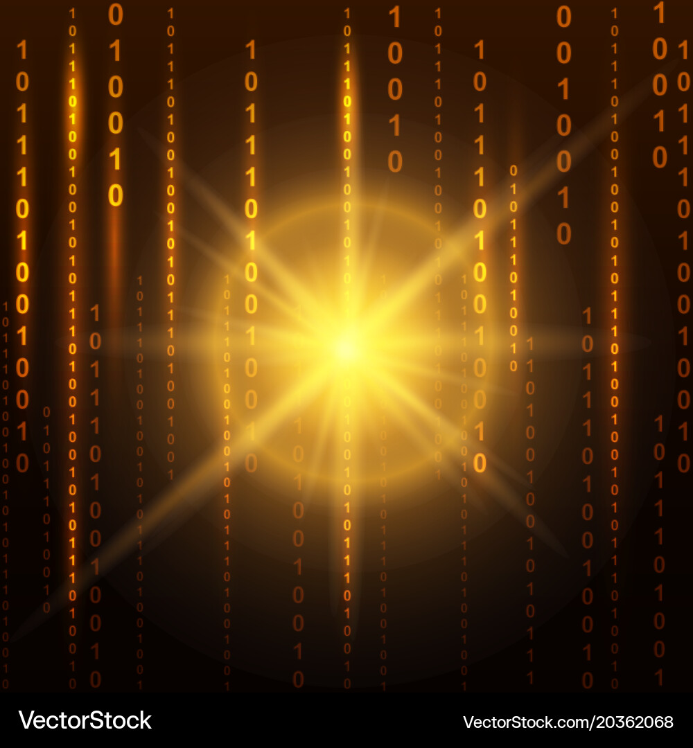 Matrix Style Binary Code vector image