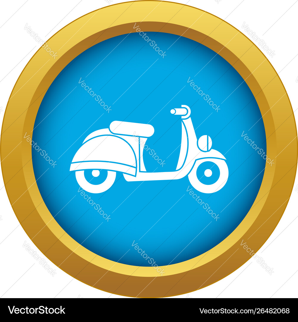 Motorrad Ikone blau isoliert Motorrad Ikone blau isoliert vektorbild
