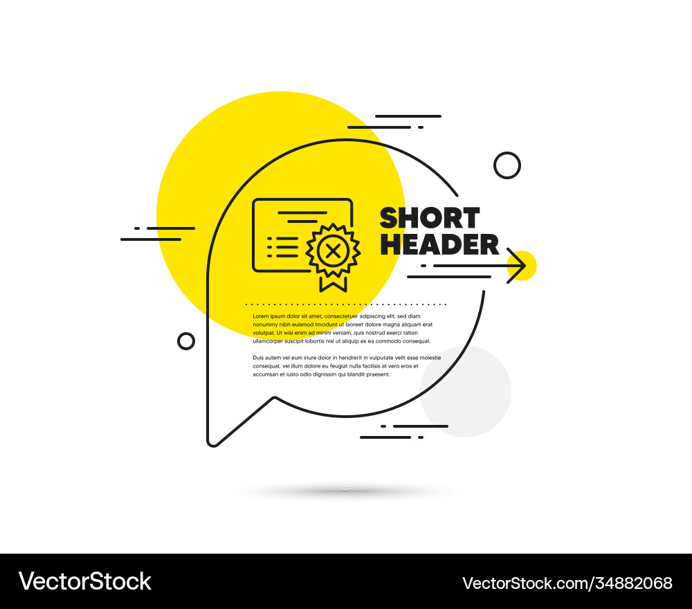 Reject certificate line icon decline document Reject certificate line icon decline document vector image