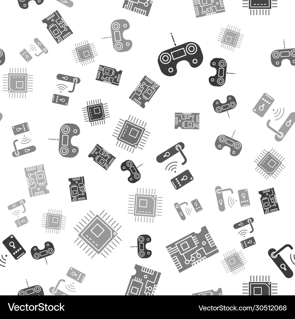 Set remote control electronic computer components Set remote control electronic computer components vector image