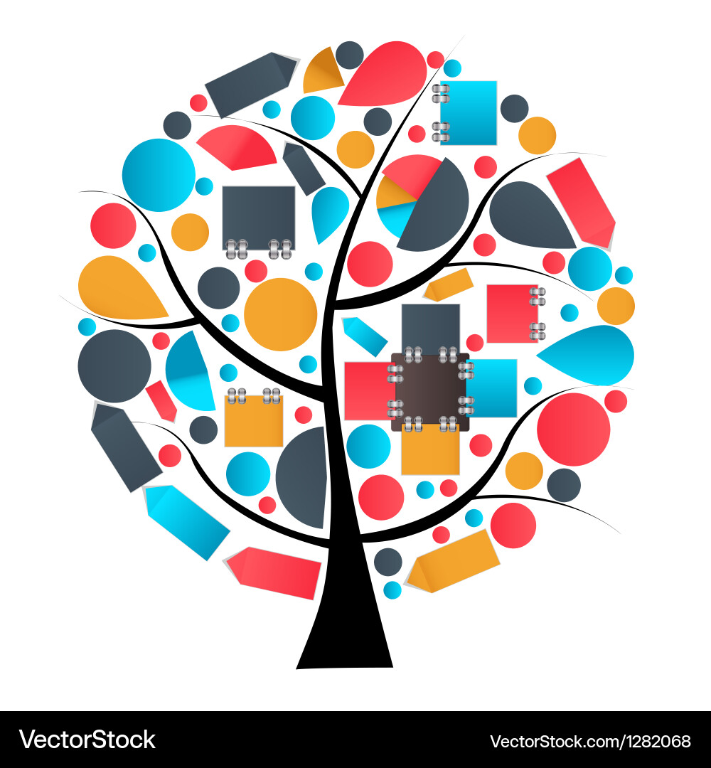 Tree of infographic template design Vector Image
