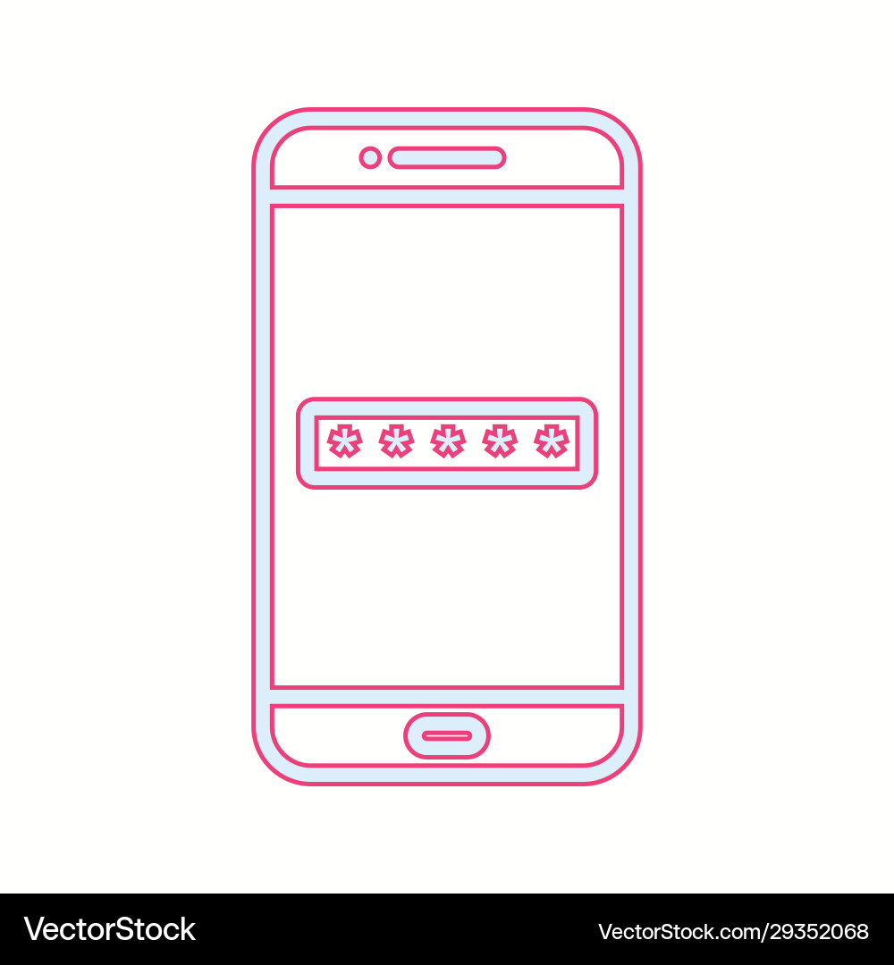 Unique pass code glyph icon Vector Image