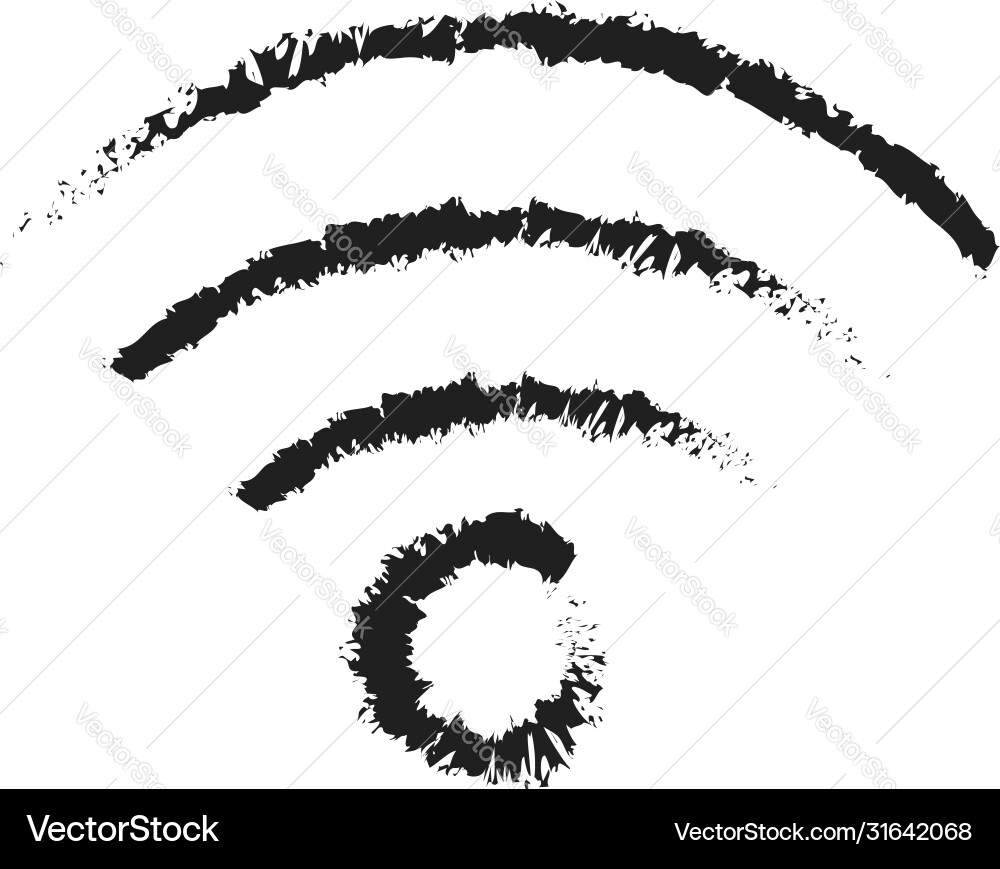 Wifi line connection signal icon Wifi line connection signal icon vector image