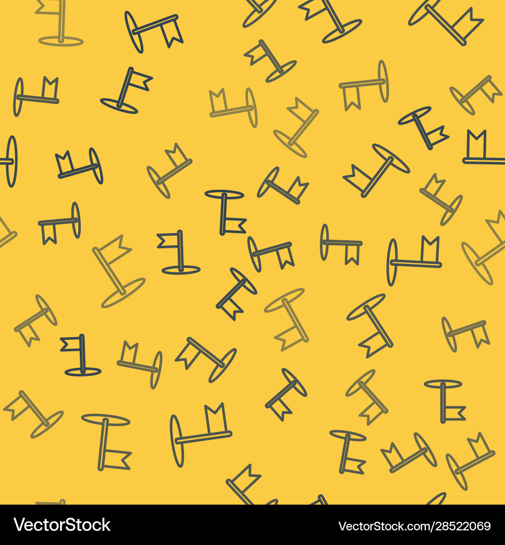 Blue line flag icon isolated seamless pattern Vector Image
