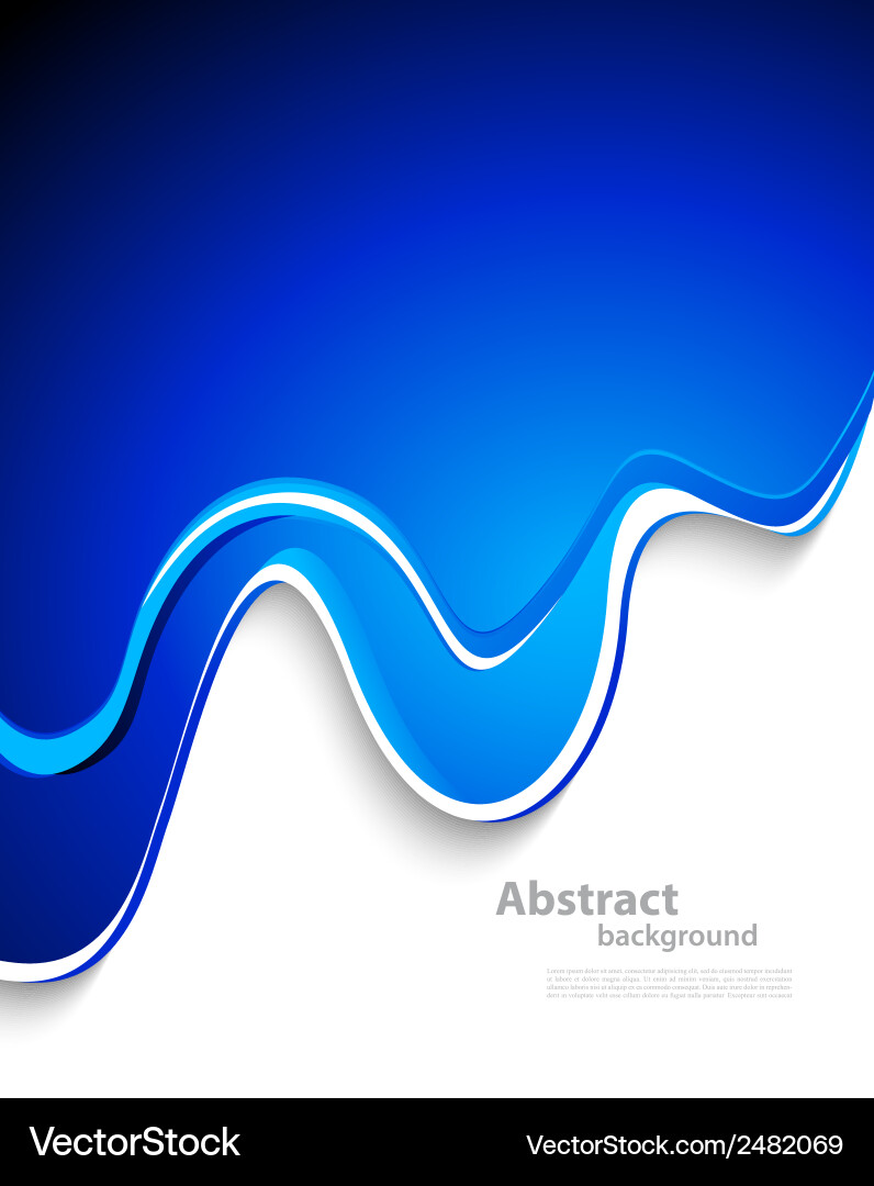 Dynamic Blue Wave Background Royalty Free Vector Image