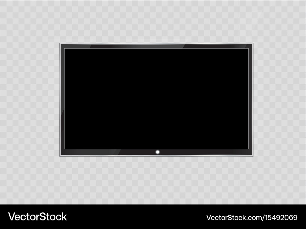 Flat led monitor of computer or black photo frame Vector Image