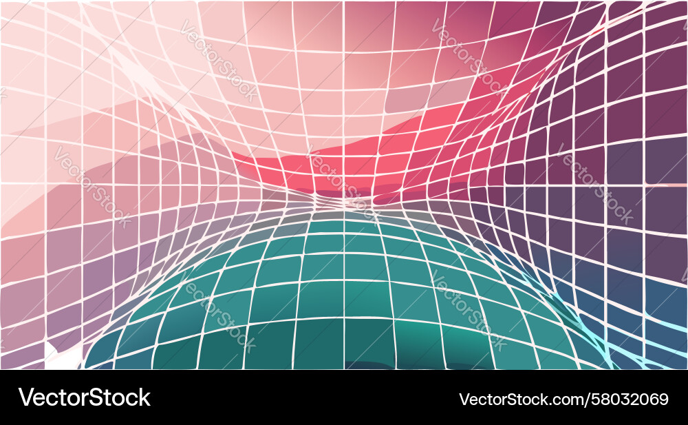 Geometric Grid Flow Abstract Background Vector Image