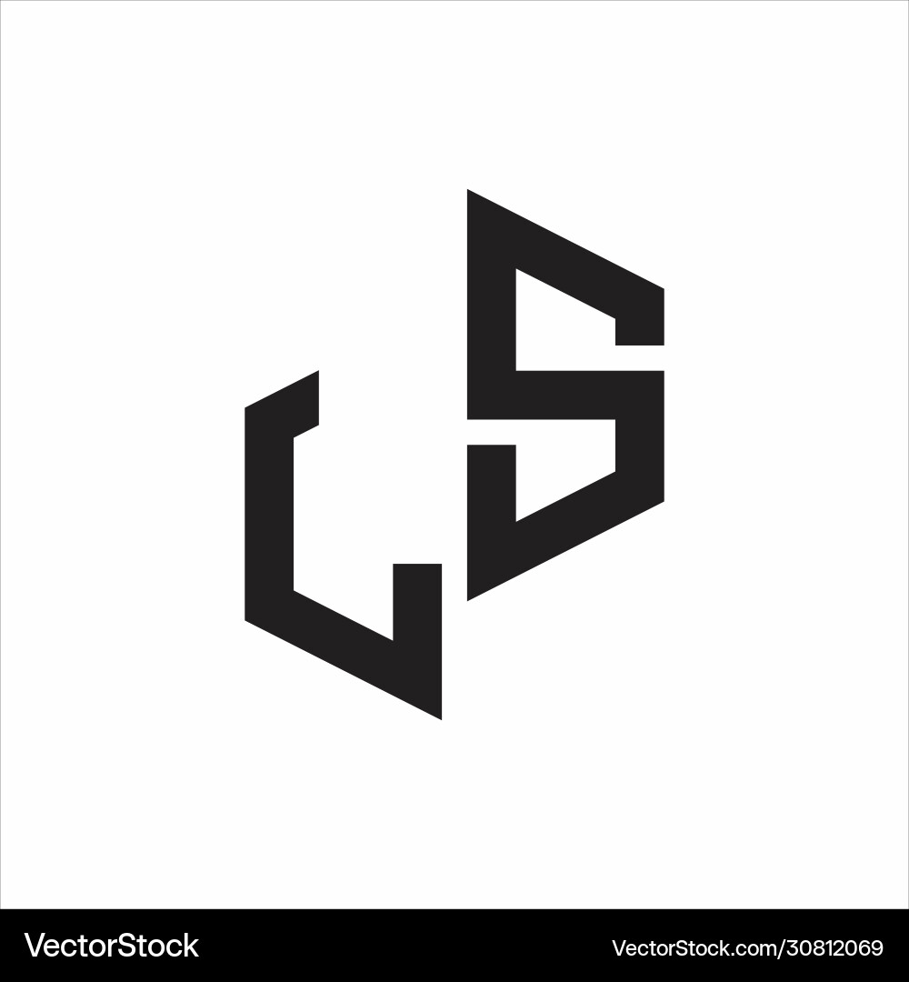 Ls initial letters logo monogram with up to down Ls initial letters logo monogram with up to down Vector Image