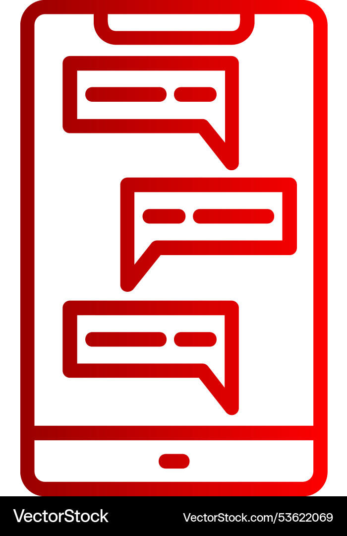 Message line gradient icon Vector Image