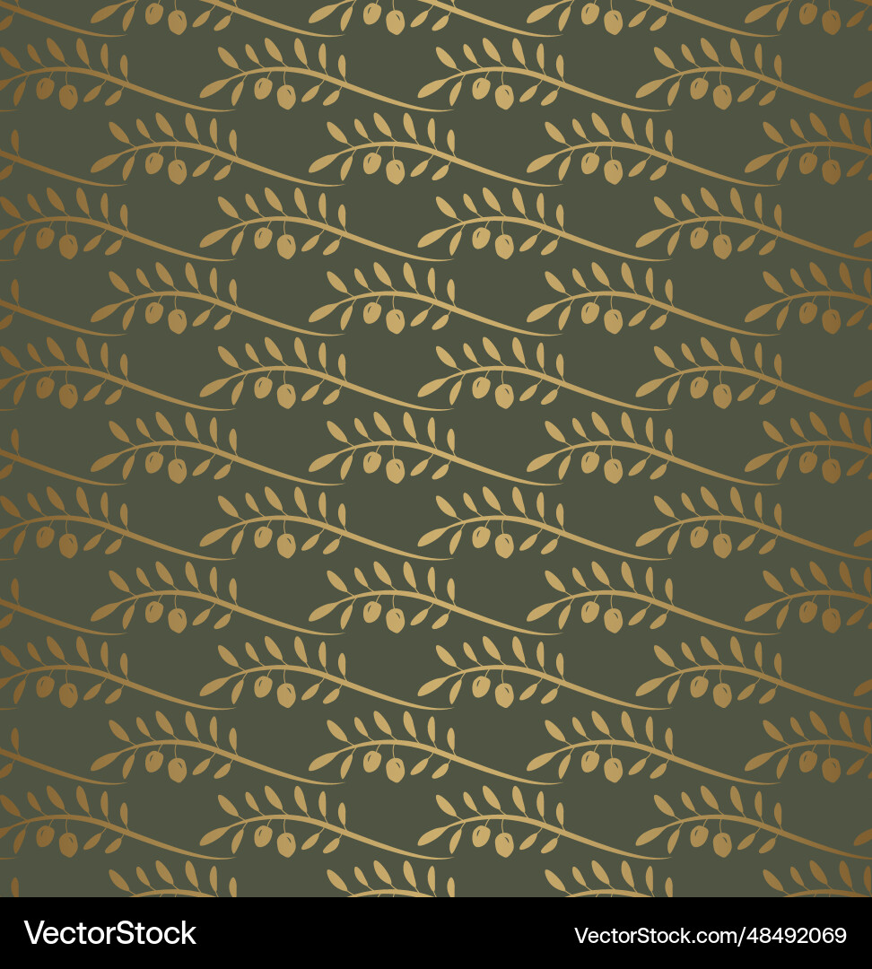 Olive branch abstract seamless pattern for extra Olive branch abstract seamless pattern for extra Vector Image