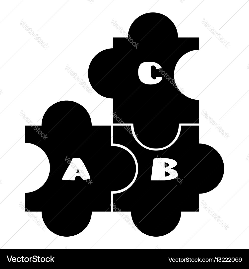 Puzzle icon simple style Vector Image