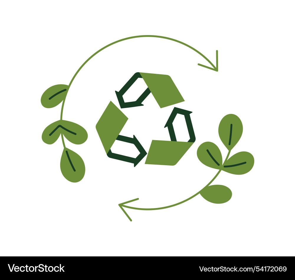 Recycling ecology symbol eco-friendly Recycling ecology symbol eco-friendly vector image