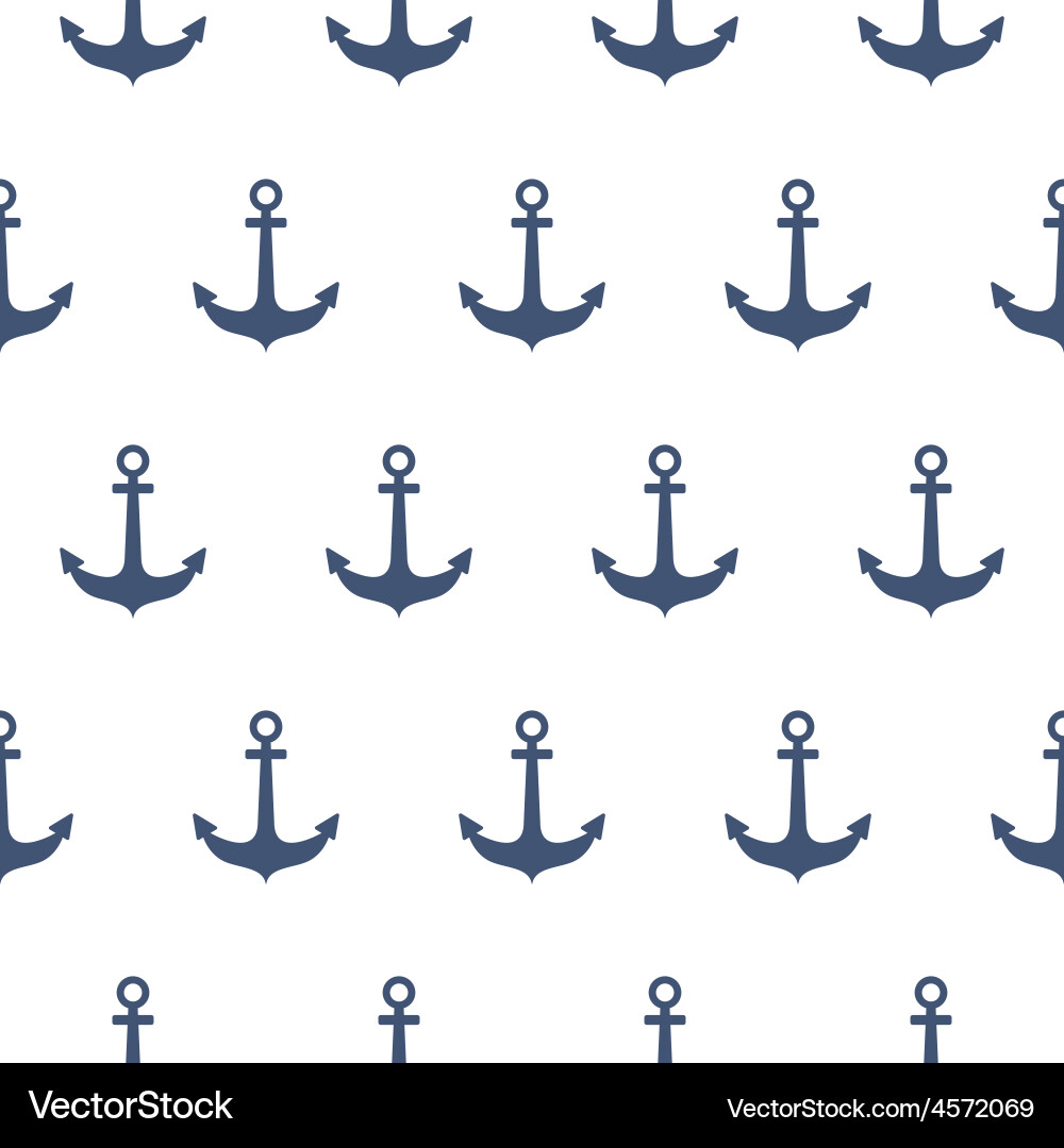 Seamless pattern with anchors vector image